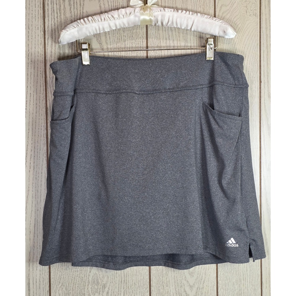 Adidas Golf Skort Womens XL Heathered Grey Athletic Active Skirt ADVS20W012